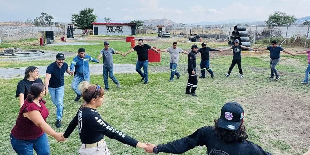 Simulacro de evacuación con el personal del centro de trabajo